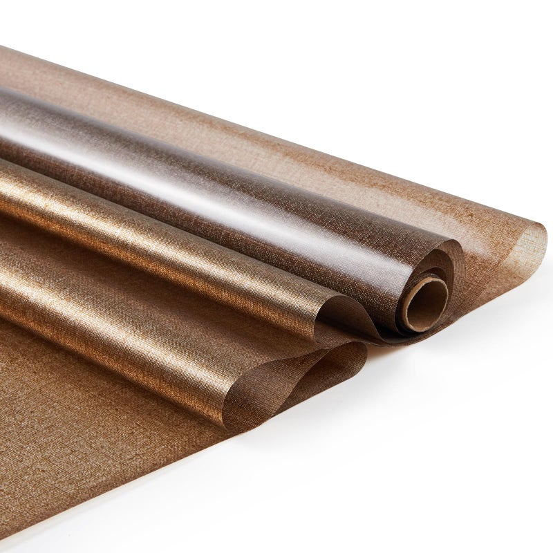 LEMON CLOUD Window Film No Adhesive Removable,Decorative Privacy Window Film,Texture Privacy Glass Film for Bathroom Office Home (17.5x78.7inches, Brown) - Image 2